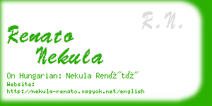 renato nekula business card